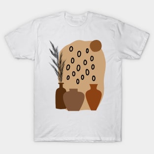 Minimal Modern  Terraccota  Pottery Abstract Shape  Design T-Shirt